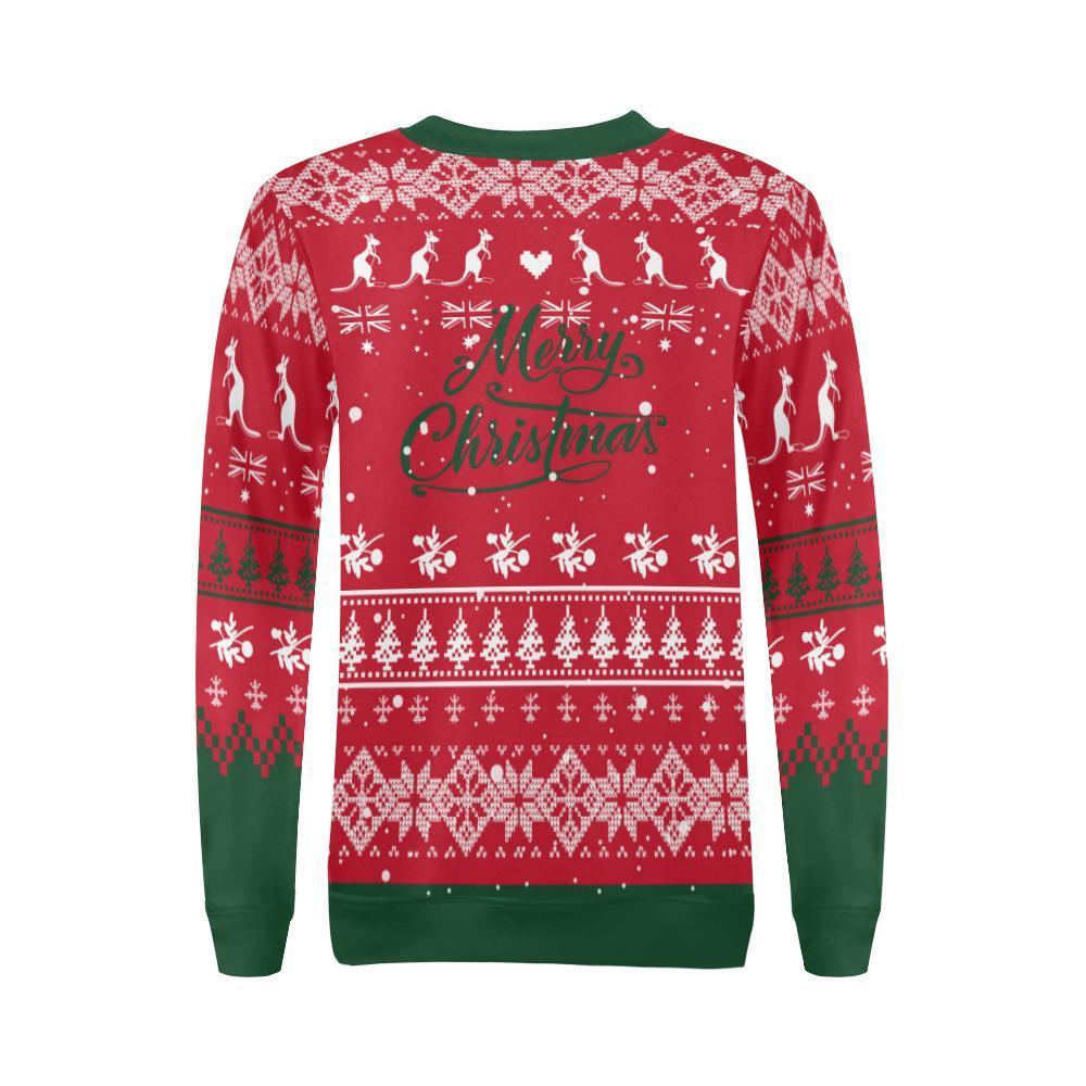 Australia Santa Is Coming™ - Christmas Sweatshirt K5-CREWNECK SWEATSHIRTS-HP Arts-Men-XXXL-Red Mix Green-Vibe Cosy™