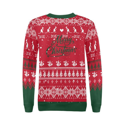 Australia Santa Is Coming™ - Christmas Sweatshirt K5-CREWNECK SWEATSHIRTS-HP Arts-Men-XXXL-Red Mix Green-Vibe Cosy™