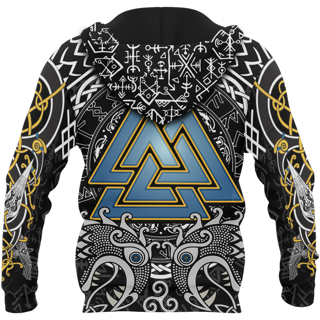 Viking Odin - Wotan Pullover Hoodie A0-ALL OVER PRINT HOODIES-HP Arts-Hoodie-S-Vibe Cosy™