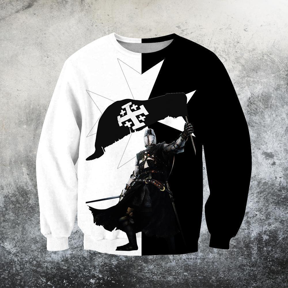 3D All Over Printed Black Templar Shirts-Apparel-HP Arts-Sweatshirt-S-Vibe Cosy™