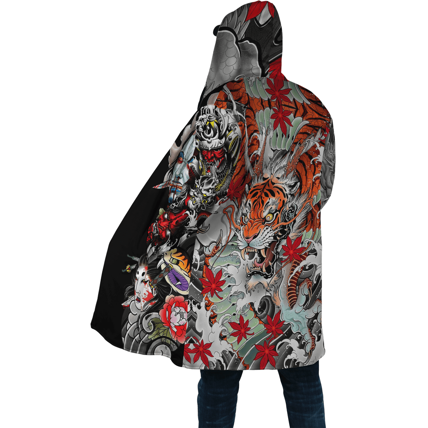 Japanese Samurai Tattoo 3D Over Printed Unisex Hoodie ML