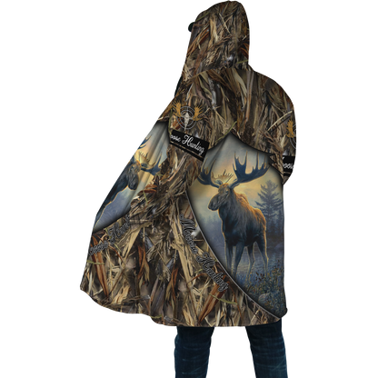 Moose Hunting 3D Over Printed Unisex Deluxe Hoodie