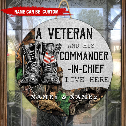 Custom name US Veteran Wood Sign Proud Military