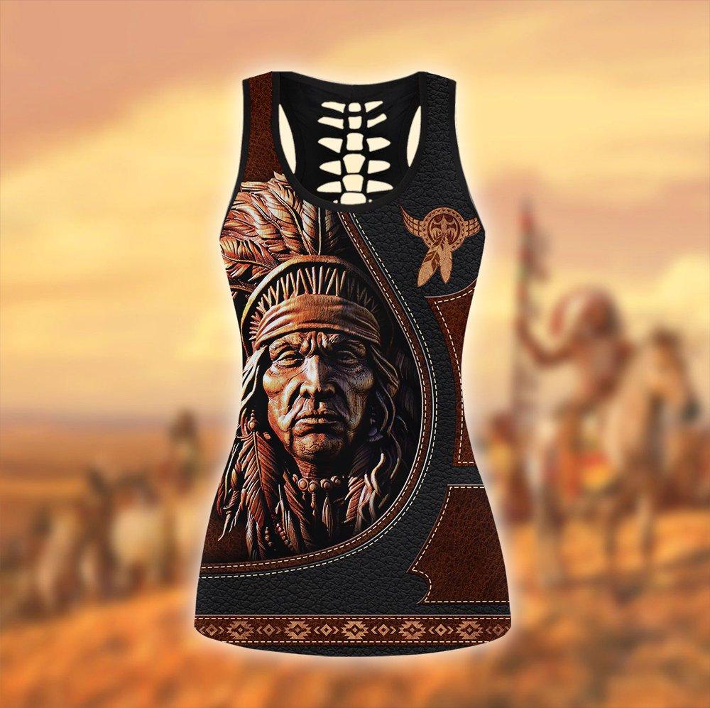 Native American 3D All Over Printed Legging + Hollow Tank