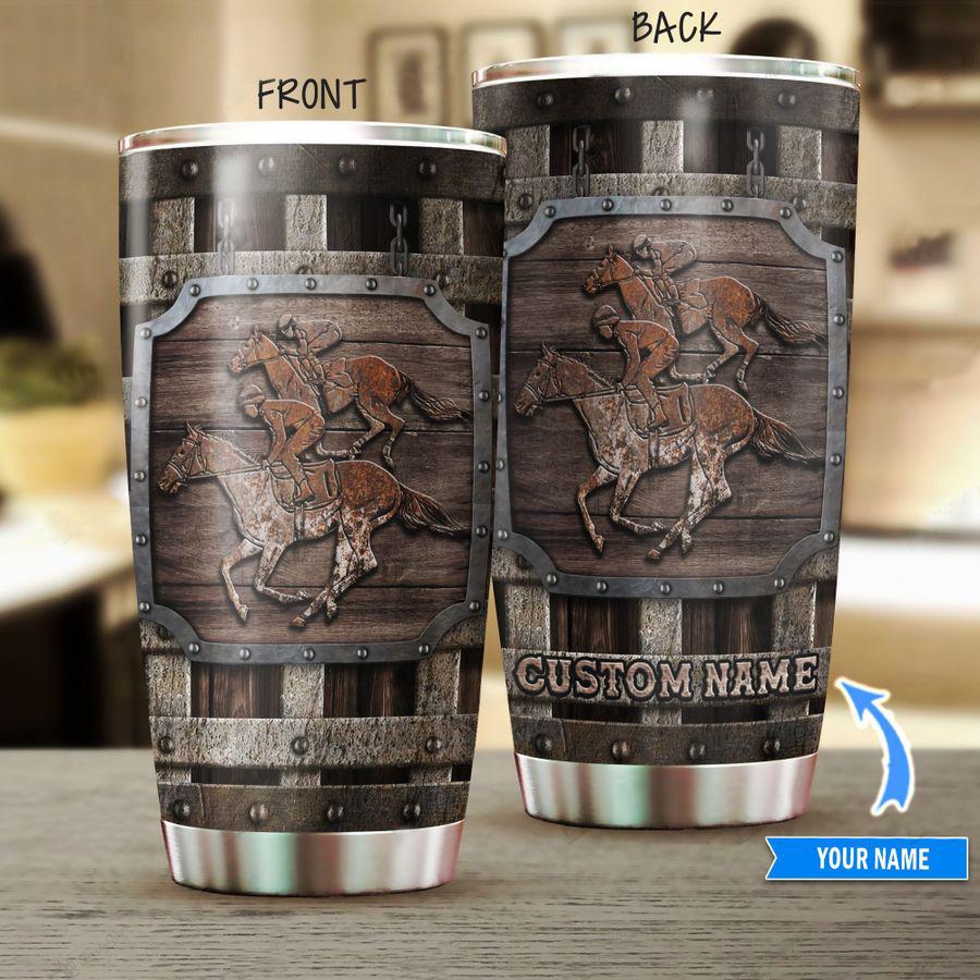 Personalized Horse Racing Stainless Steel Tumbler 20Oz