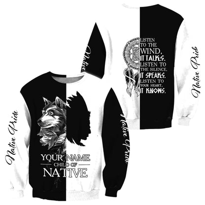 Customize Name Native America 3D All Over Printed Unisex Shirts