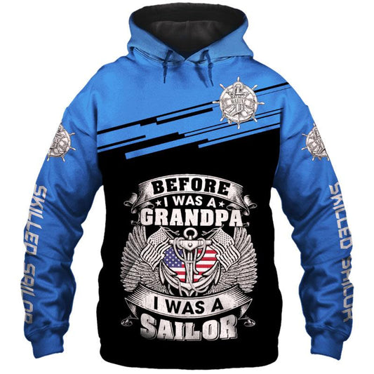 Grandpa Sailor Custom name 3D printed shirts