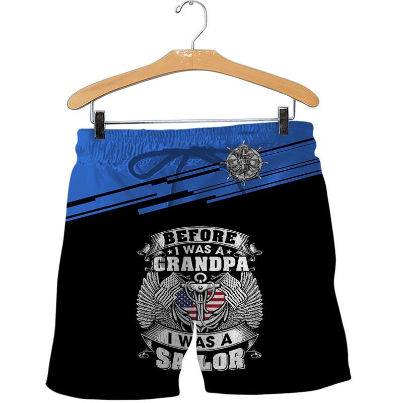 Grandpa Sailor Custom name 3D printed shirts