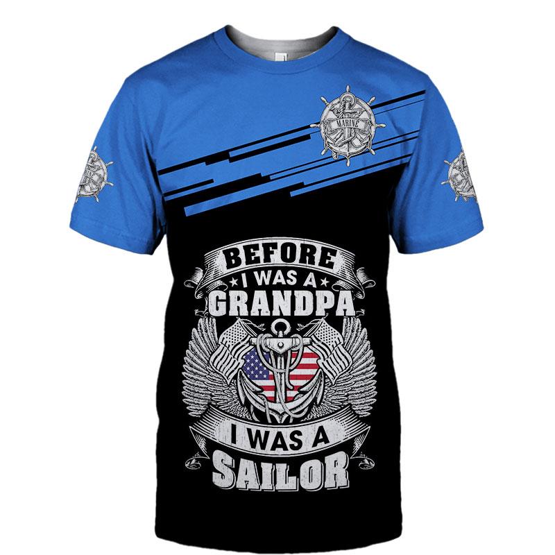 Grandpa Sailor Custom name 3D printed shirts