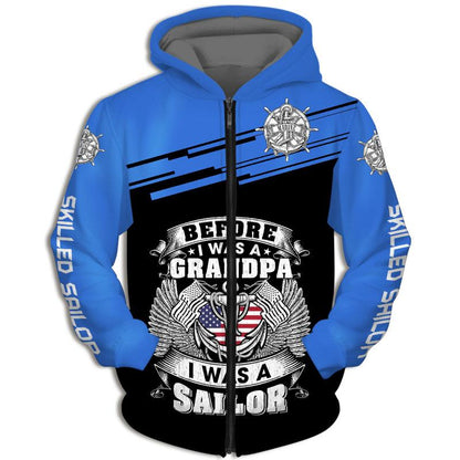 Grandpa Sailor Custom name 3D printed shirts