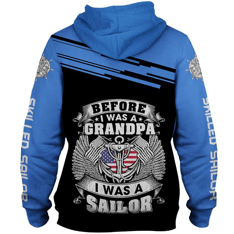 Grandpa Sailor Custom name 3D printed shirts