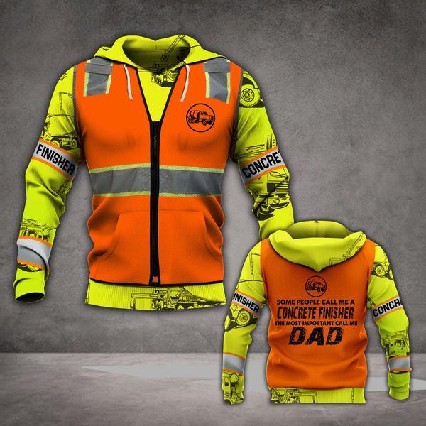 Concrete Finisher Dad Safety 3D printed shirts