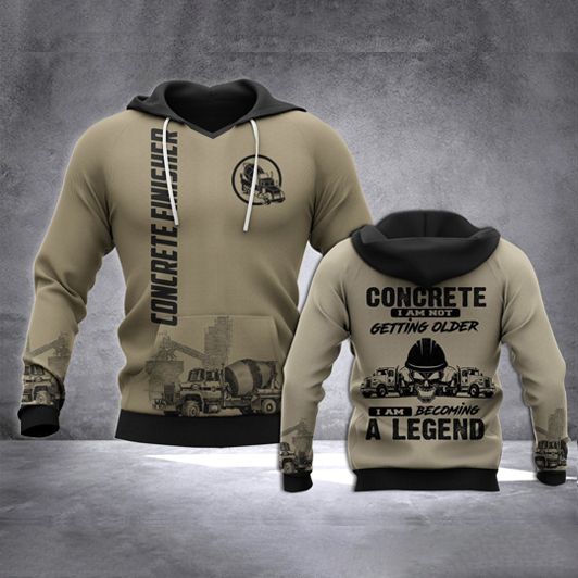 Legend Concrete Finisher 3D printed shirts
