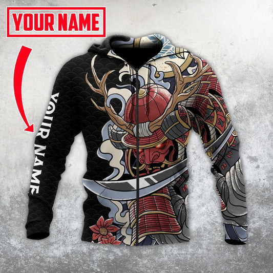 Supper Samurai Warrios Customize Name Shirts TQH-Apparel-TQH-Zipped Hoodie-S-Vibe Cosy™
