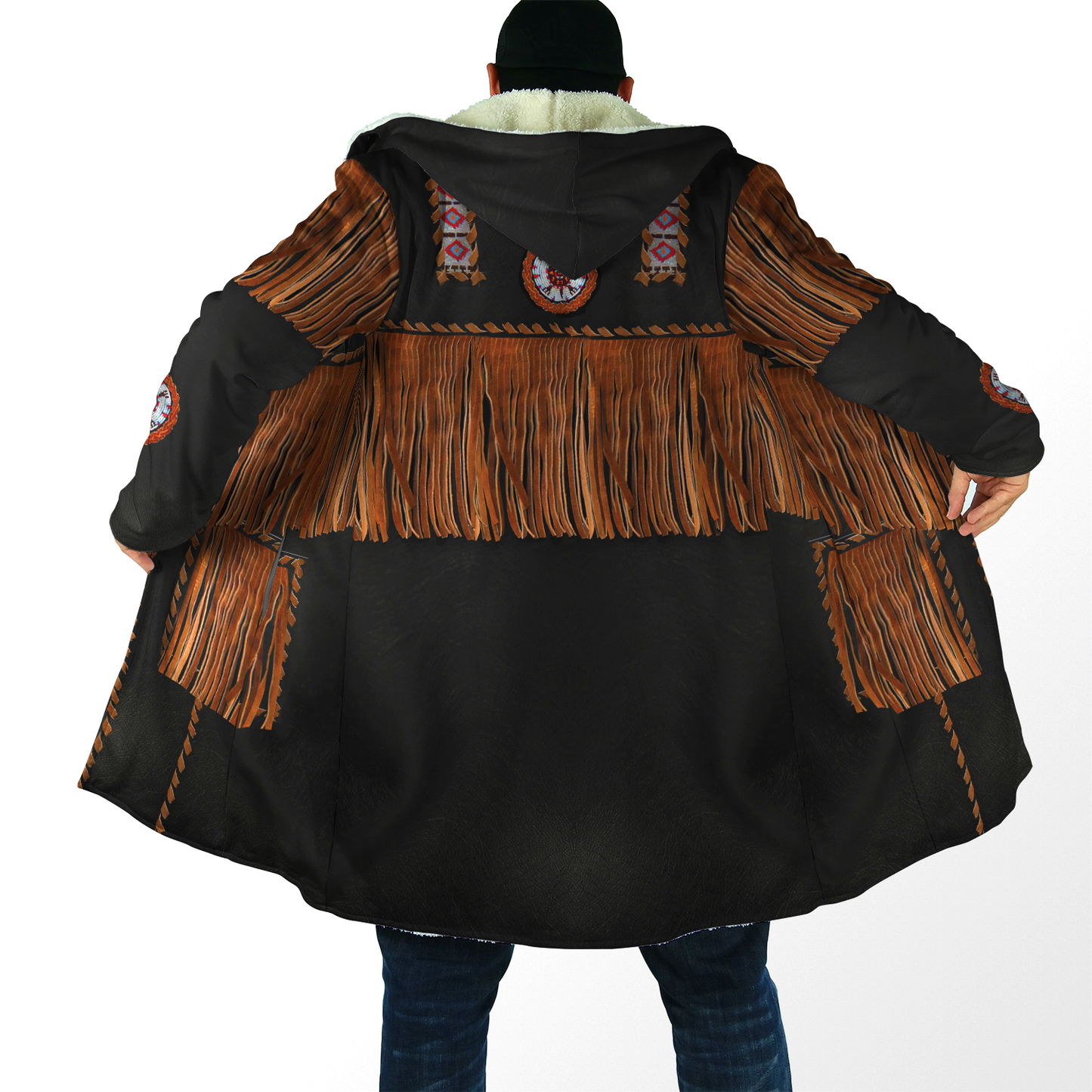 Native Cowboy Jacket No2 Cosplay 3D Over Printed Unisex Deluxe Hoodie ML