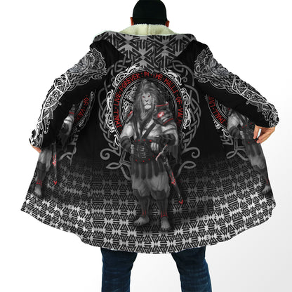 Lion Warrior 3D All Over Printed Zipped Cloak For Men and Women