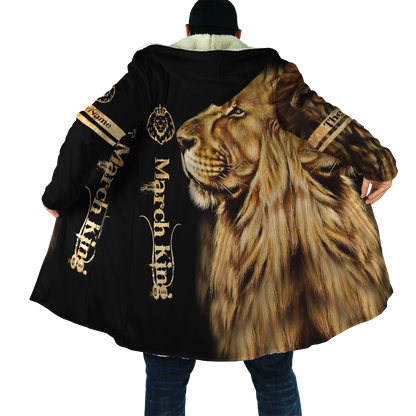 Custom Name March King Lion 3D All Over Printed Unisex Shirt