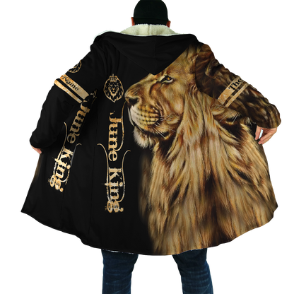 Custom Name June King Lion  3D All Over Printed Unisex Shirts