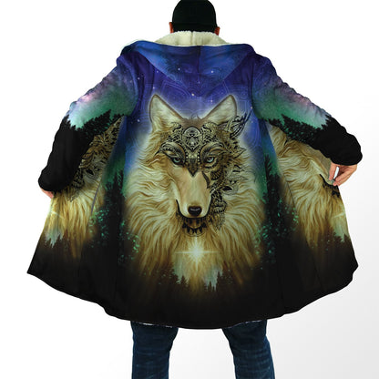 Native Wolf Mandala Pattern All Over Printed Unisex Deluxe Hoodie ML