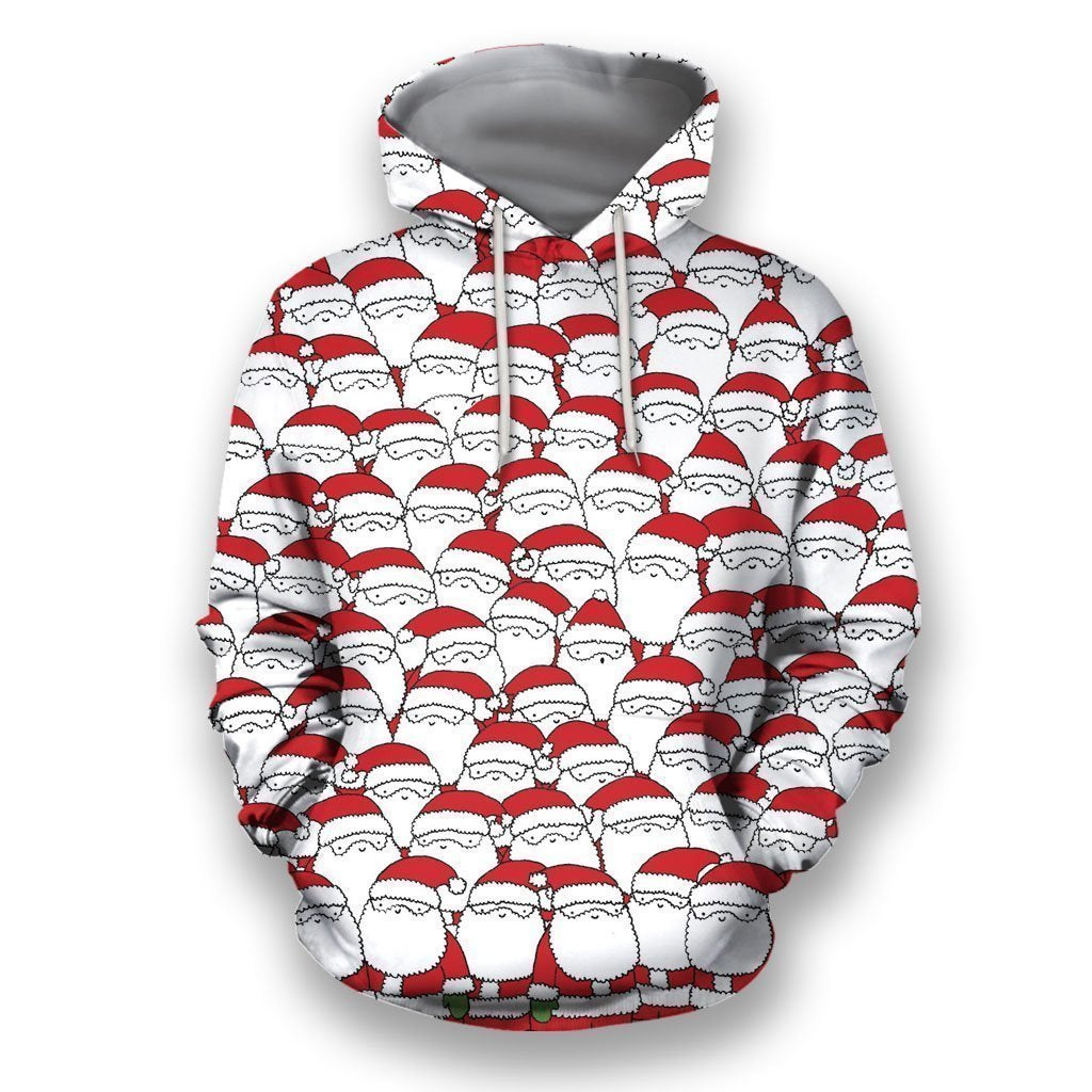 3D All Over Print Can You Spot The Sheep Hidding Among These Santas Christmas Hoodie-Apparel-NTT-T-Shirt-S-Vibe Cosy™