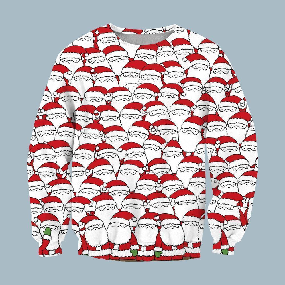 3D All Over Print Can You Spot The Sheep Hidding Among These Santas Christmas Hoodie-Apparel-NTT-T-Shirt-S-Vibe Cosy™