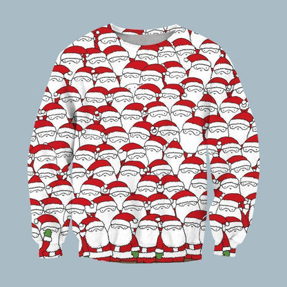 3D All Over Print Can You Spot The Sheep Hidding Among These Santas Christmas Hoodie-Apparel-NTT-T-Shirt-S-Vibe Cosy™