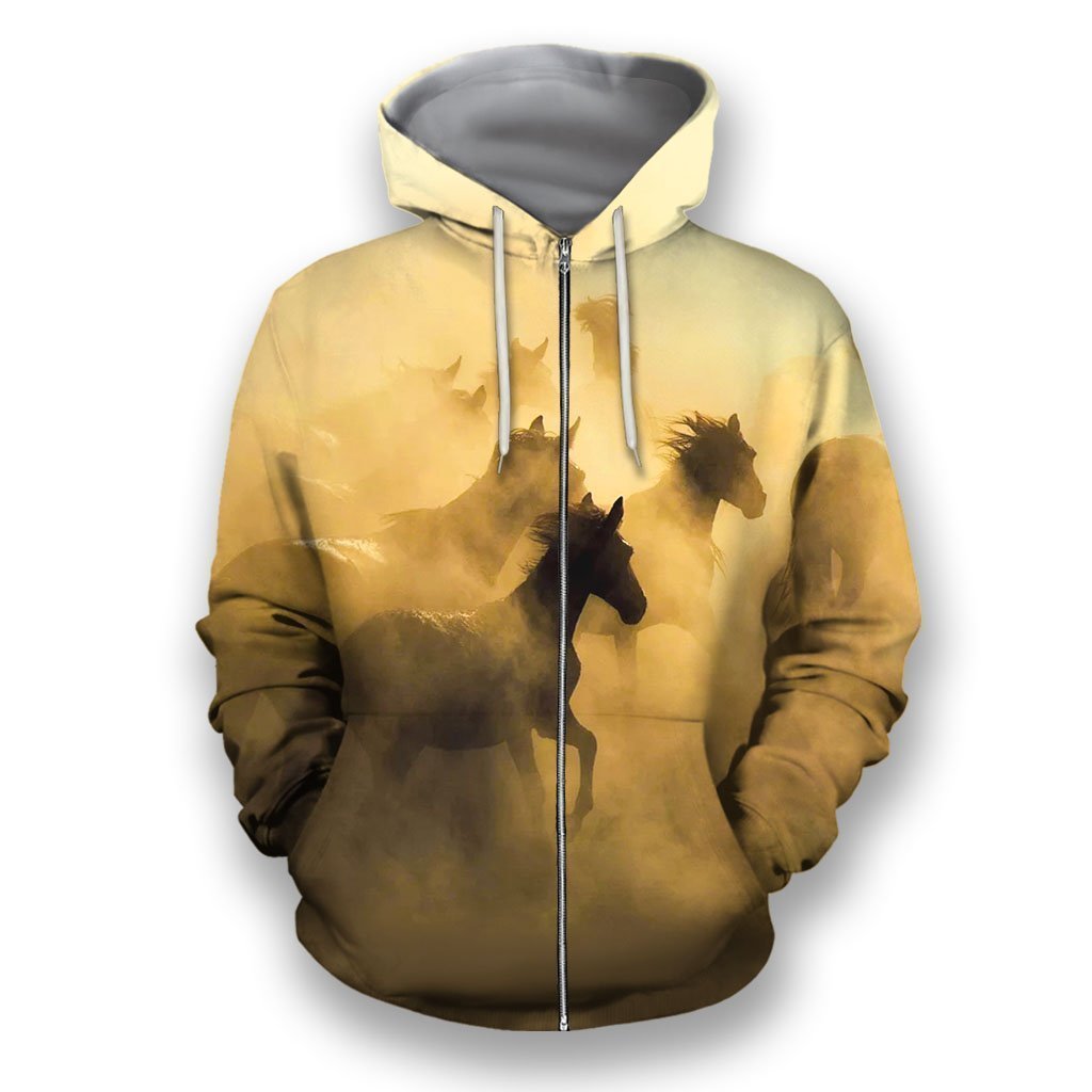 3D All Over Print Wild Horses-Apparel-NTT-Zip-S-Vibe Cosy™