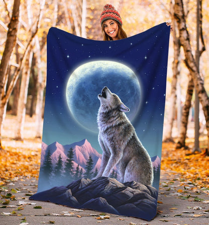 Wolf 3D All Over Printed Blanket