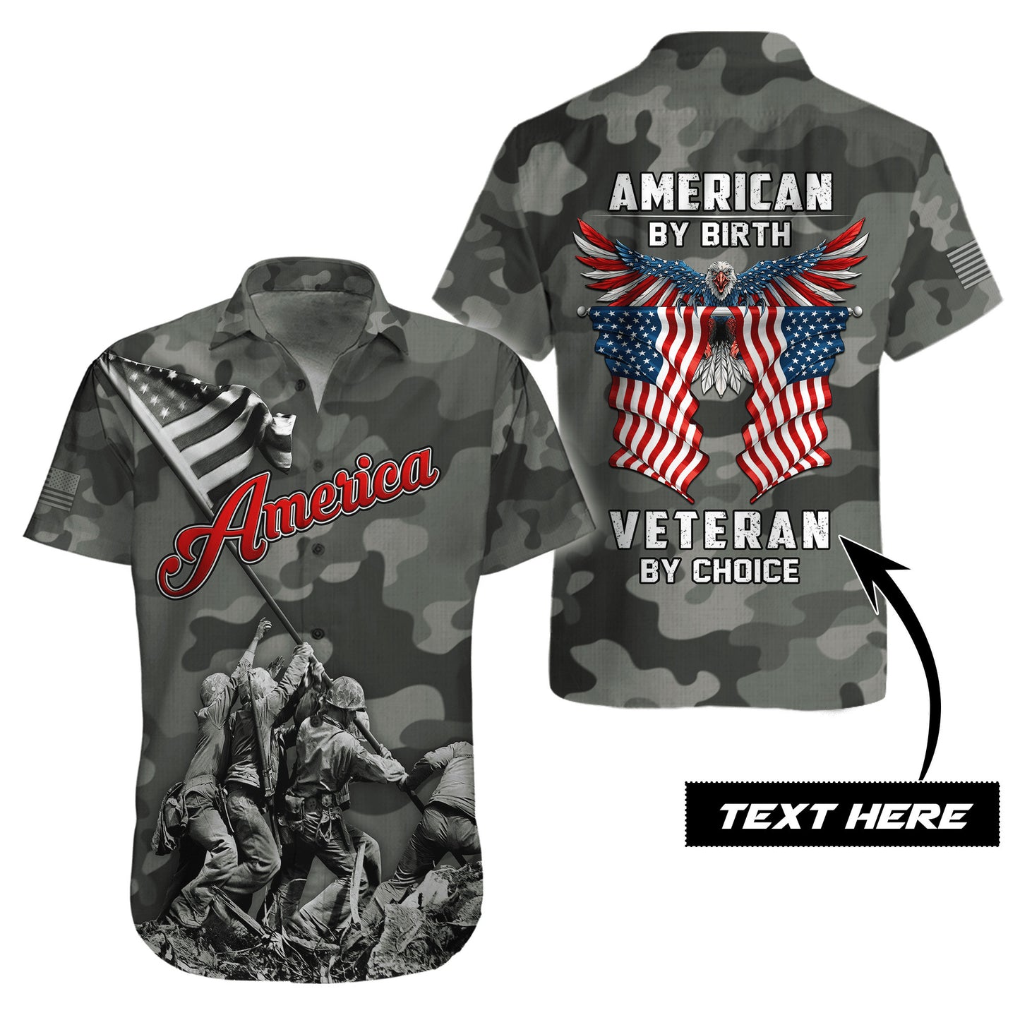 Customized Name American 3D All Over Printed Unisex Shirts