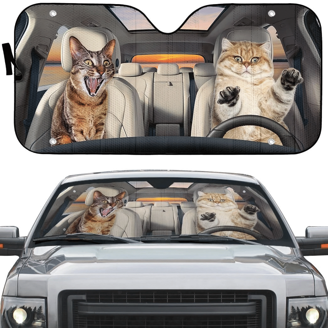 Cats Funny Car Auto Sunshade