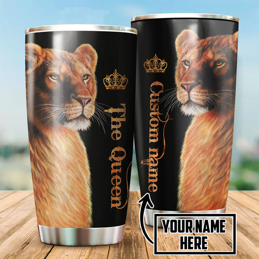 Custom Name Queen Lion Tumbler
