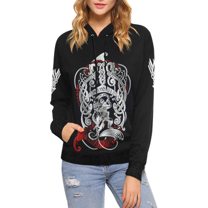 Viking Hoodie - Heimdall Son Of Odin A7-ALL OVER PRINT HOODIES-HP Arts-XS-Women's-Black-Vibe Cosy™