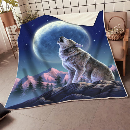 Wolf 3D All Over Printed Blanket