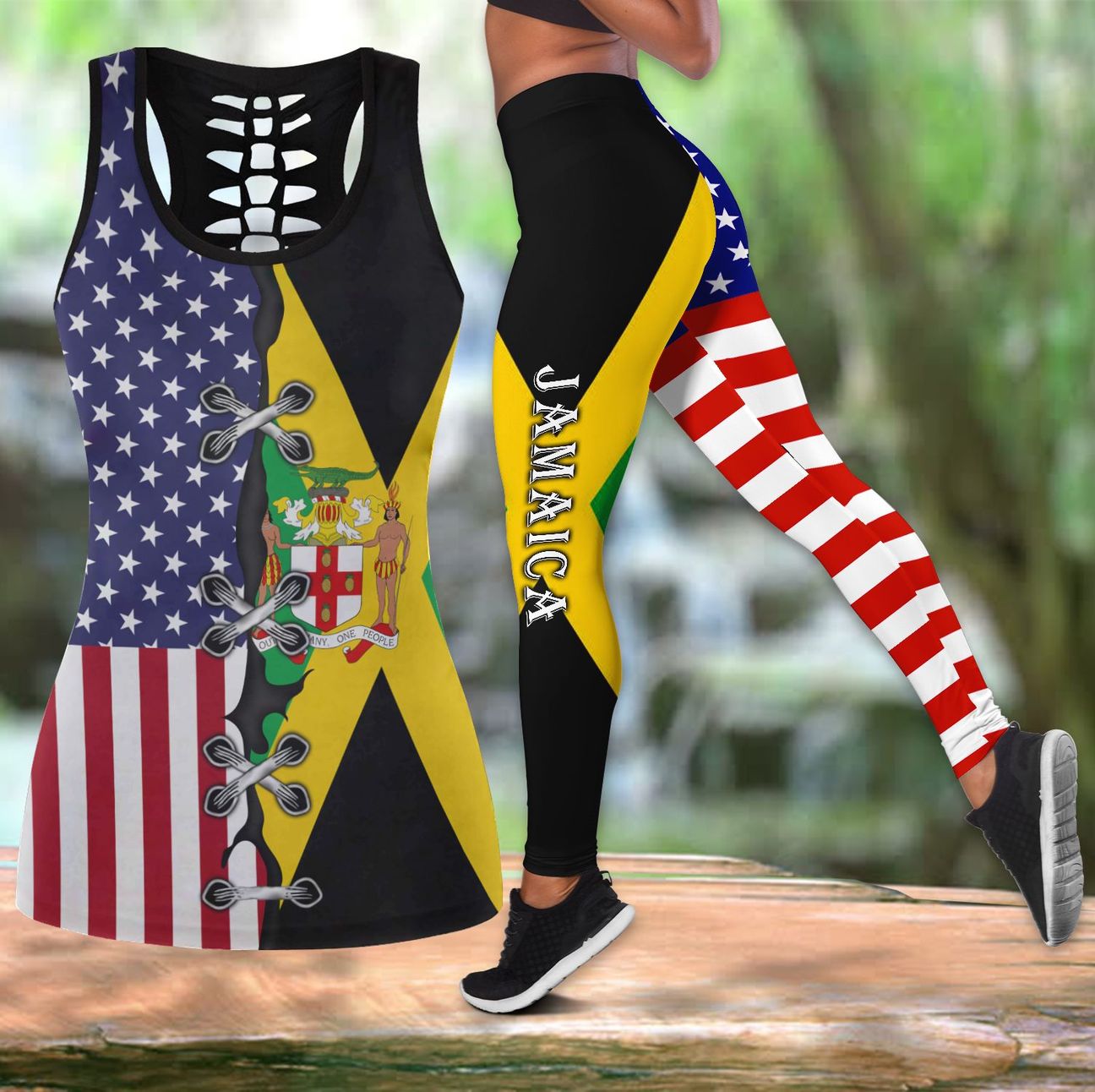 Jamaica And America Lover Combo Outfit TQH20062201-Apparel-TQH-S-S-Vibe Cosy™