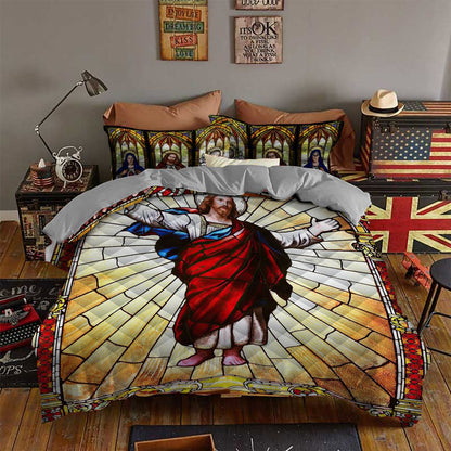 JESUS QUILT BEDDING SET TH20061503-BEDDING SETS-TQH-Twin-Vibe Cosy™