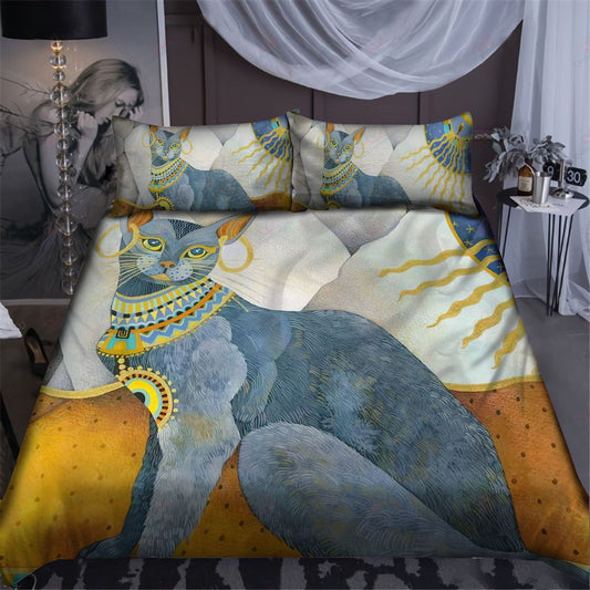 Ancient Cats In Egypt Bedding Set TH20061102-BEDDING SETS-TQH-Twin-Vibe Cosy™