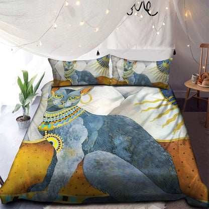 Ancient Cats In Egypt Bedding Set TH20061102-BEDDING SETS-TQH-Twin-Vibe Cosy™