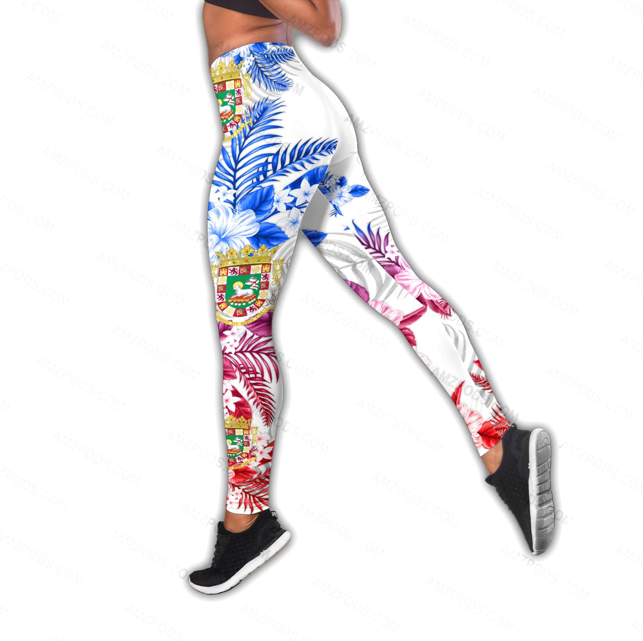 Puerto Rico Maga Flower With Coat Of Arms Combo Outfit TQH200709-Apparel-TQH-S-No Tank-Vibe Cosy™