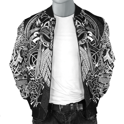 Vikings - Odin Tatoo Style - Amaze Style™-ALL OVER PRINT HOODIES