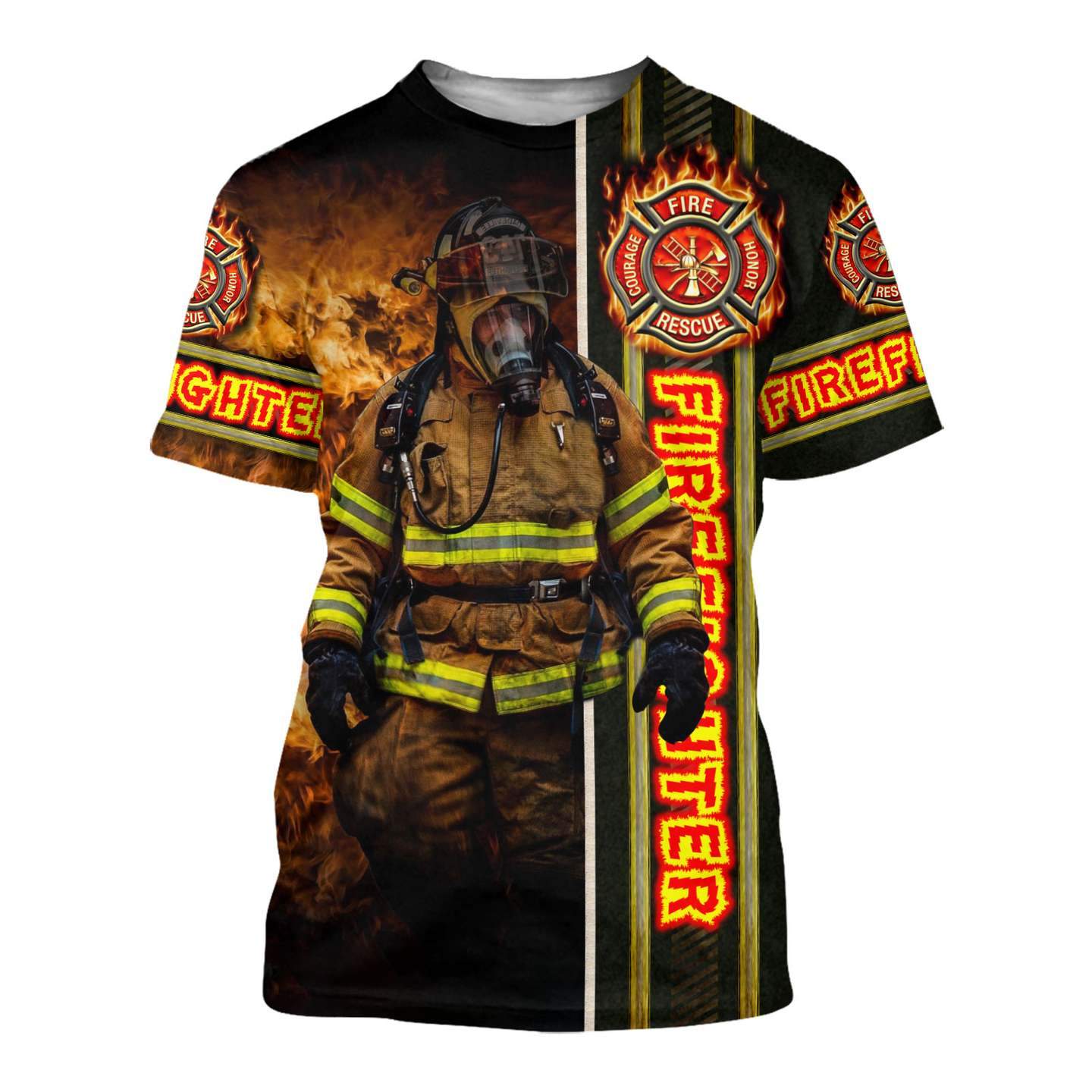 Fire Fight 3D All Over Printed Shirts-Apparel-HP Arts-T-Shirt-S-Vibe Cosy™
