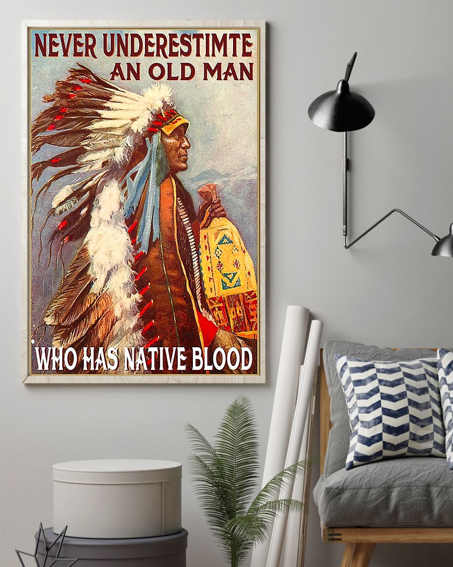 Native American 3D All Over Printed Canvas Poster