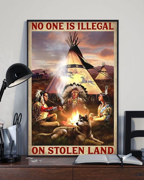 Native American 3D All Over Printed Canvas Poster