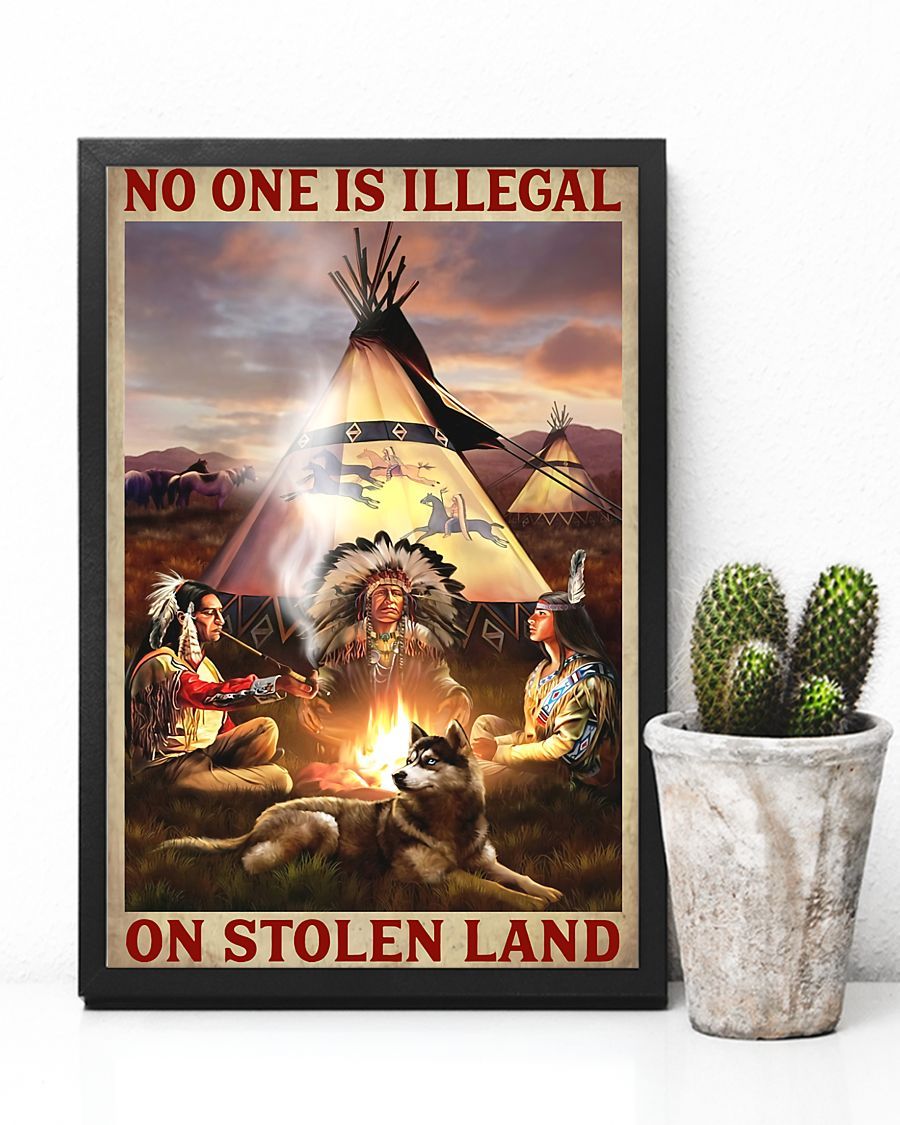 Native American 3D All Over Printed Canvas Poster