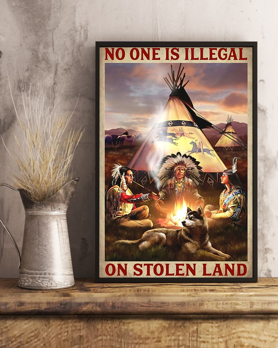 Native American 3D All Over Printed Canvas Poster