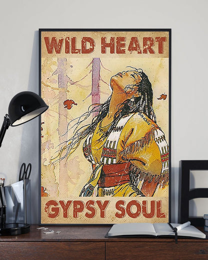 Native American 3D All Over Printed Canvas Poster