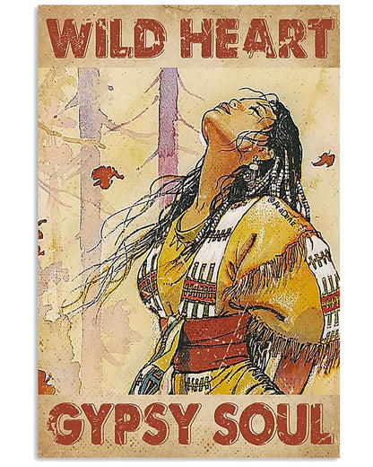 Native American 3D All Over Printed Canvas Poster
