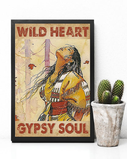Native American 3D All Over Printed Canvas Poster