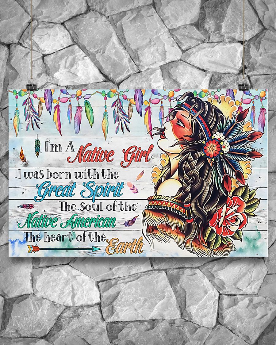 Native American 3D All Over Printed Canvas Poster