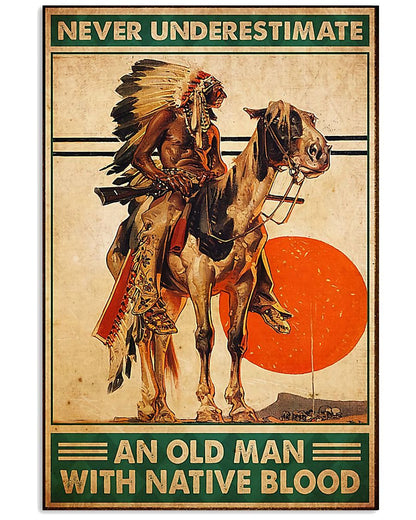 Native American 3D All Over Printed Canvas Poster