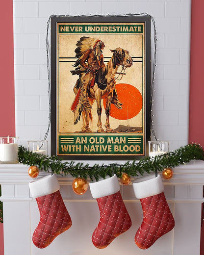 Native American 3D All Over Printed Canvas Poster